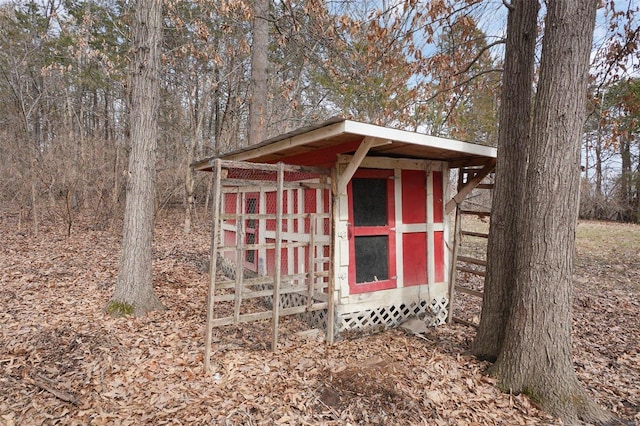 view of poultry coop