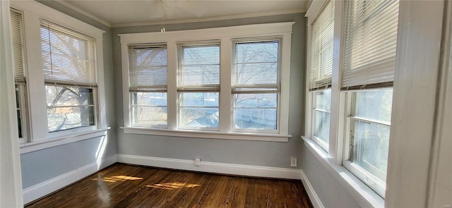 unfurnished sunroom with a healthy amount of sunlight