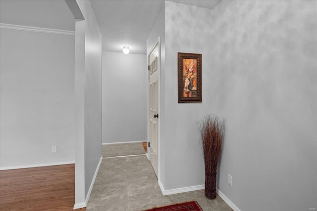 corridor with baseboards