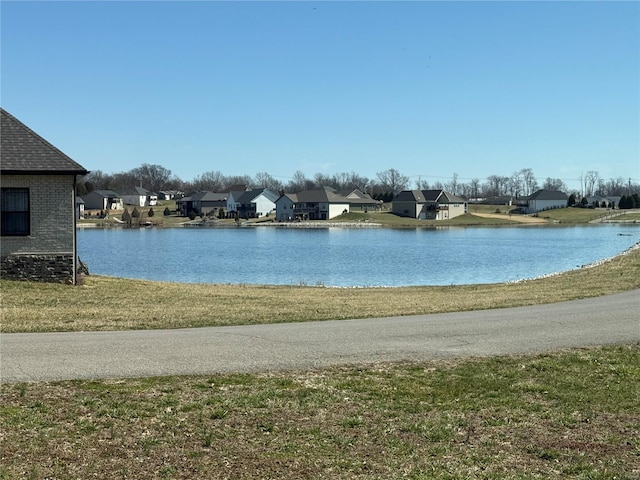 property view of water with a residential view