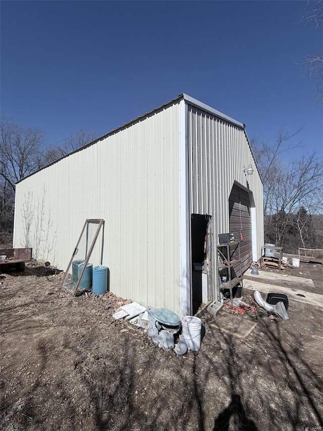view of pole building