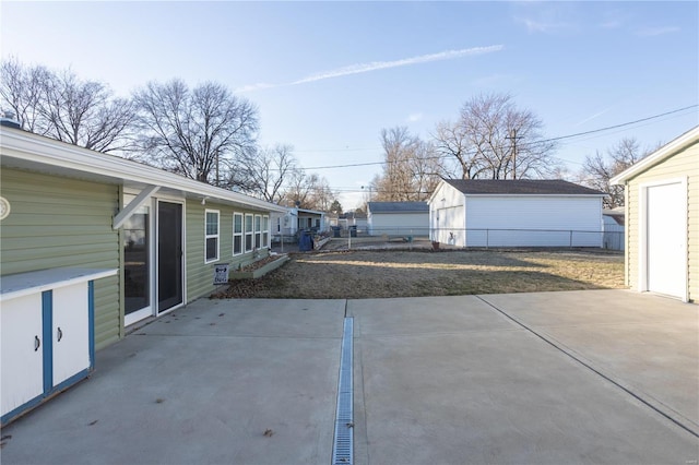 view of patio with fence