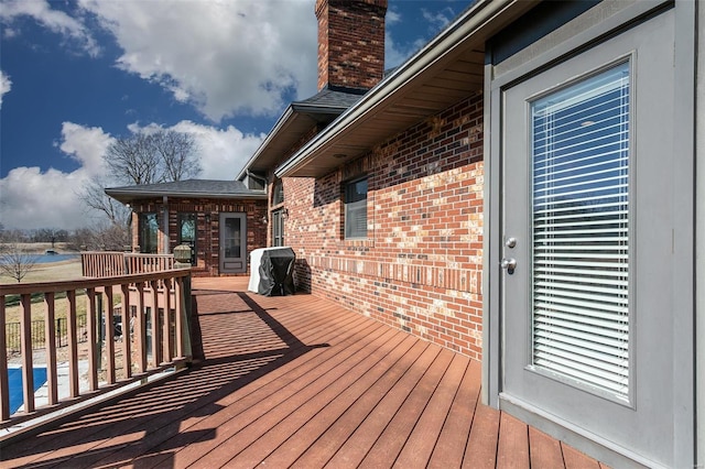 deck with grilling area