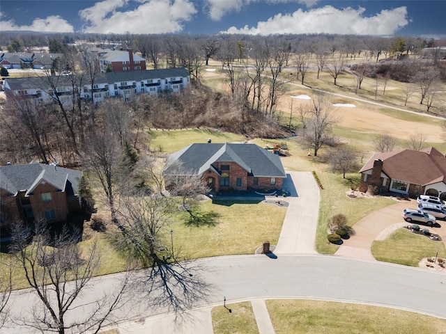 aerial view featuring a residential view