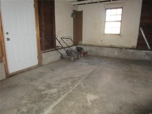 view of basement