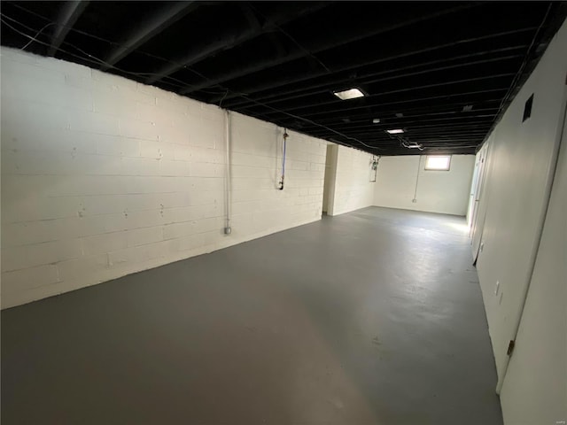 view of basement