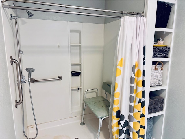 full bathroom with a shower with curtain