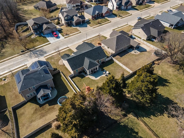 drone / aerial view with a residential view