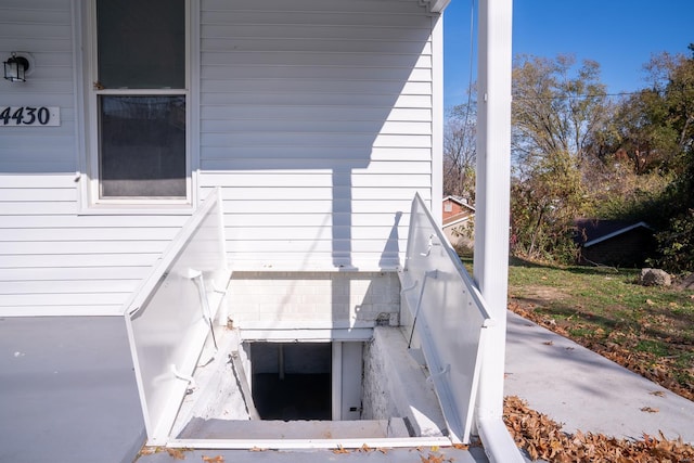 exterior space featuring a bulkhead entry