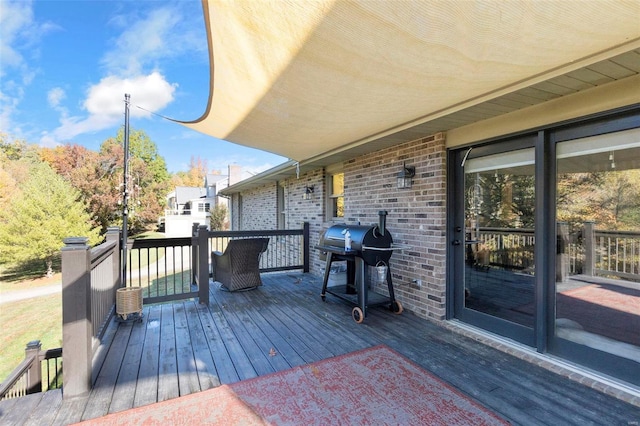 deck with grilling area