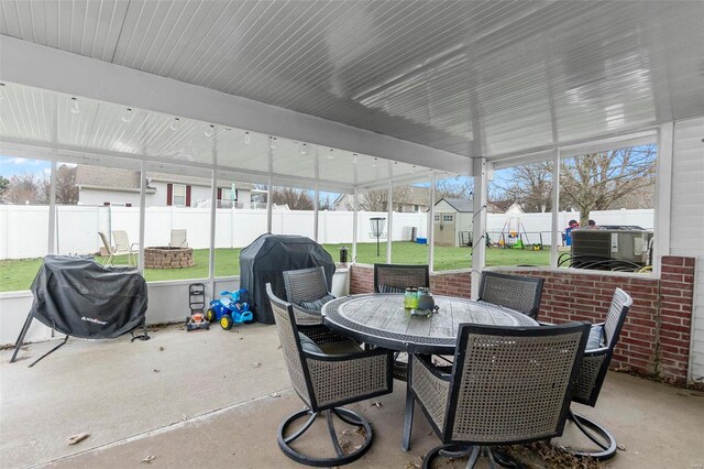 view of sunroom / solarium