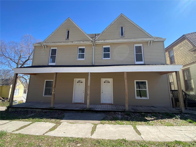 view of front of home with covered porch