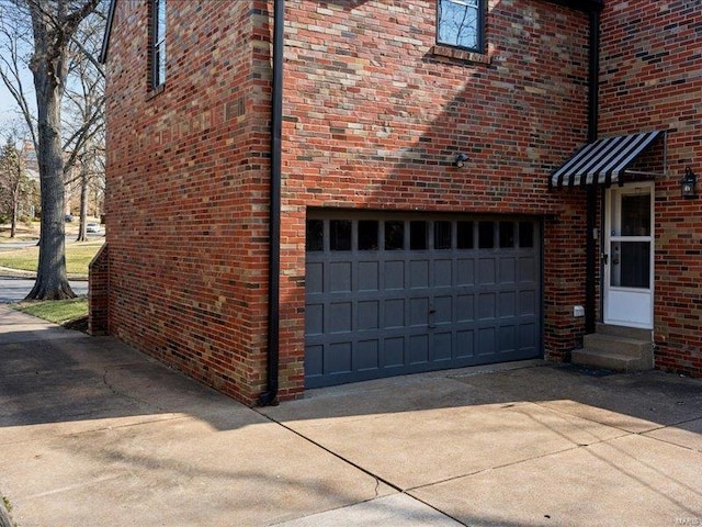 garage with driveway