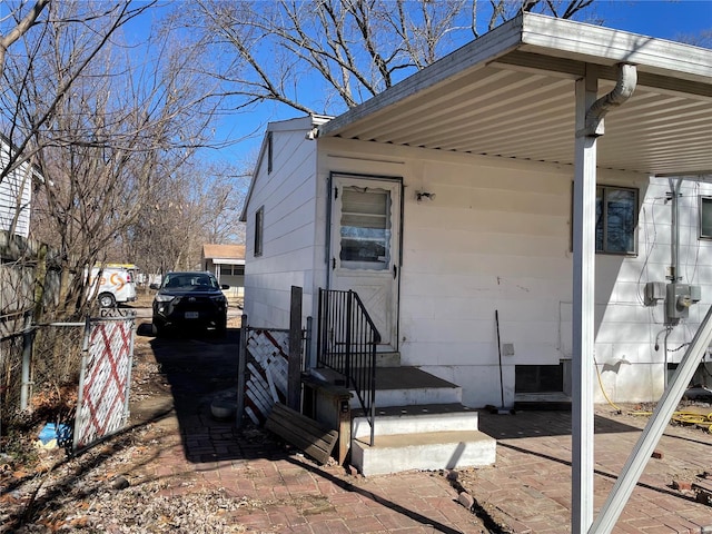 exterior space featuring entry steps