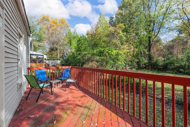 view of wooden deck