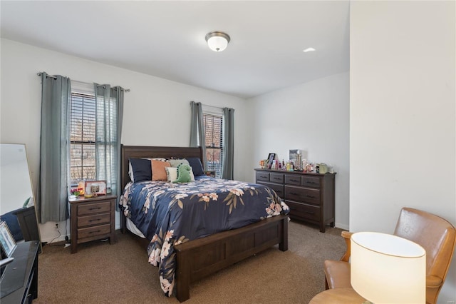 view of carpeted bedroom