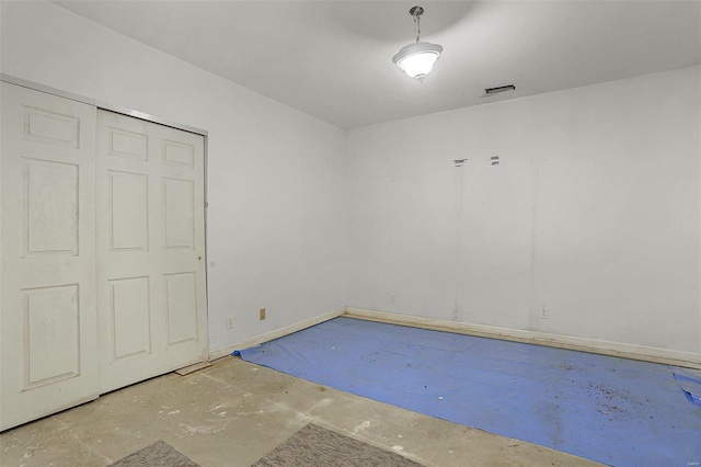 interior space with visible vents and concrete flooring