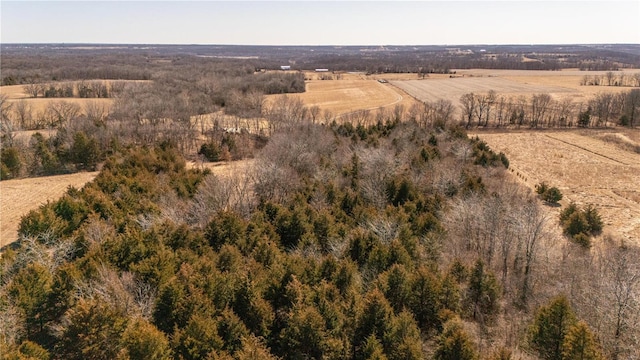 aerial view with a rural view