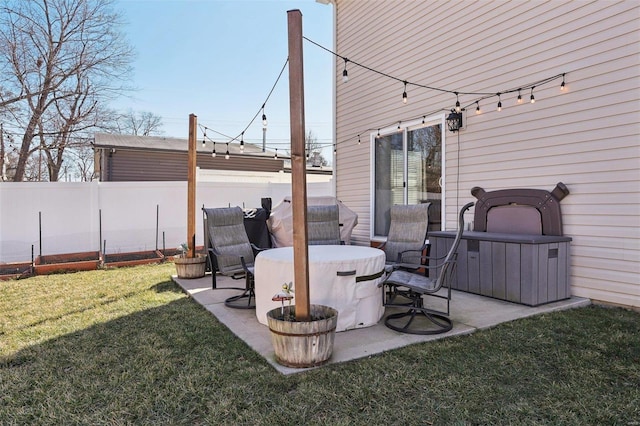 view of patio with fence