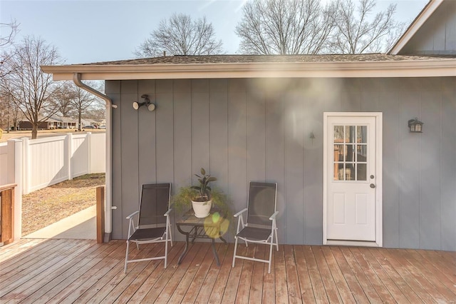 wooden deck with fence