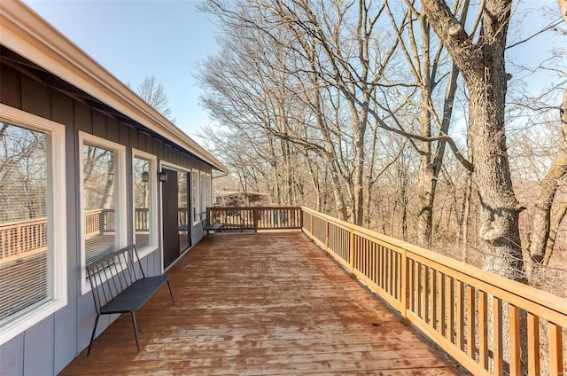 view of wooden terrace