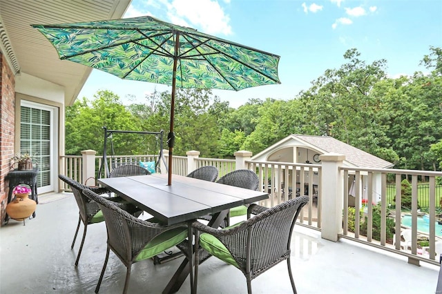 view of patio / terrace featuring outdoor dining space