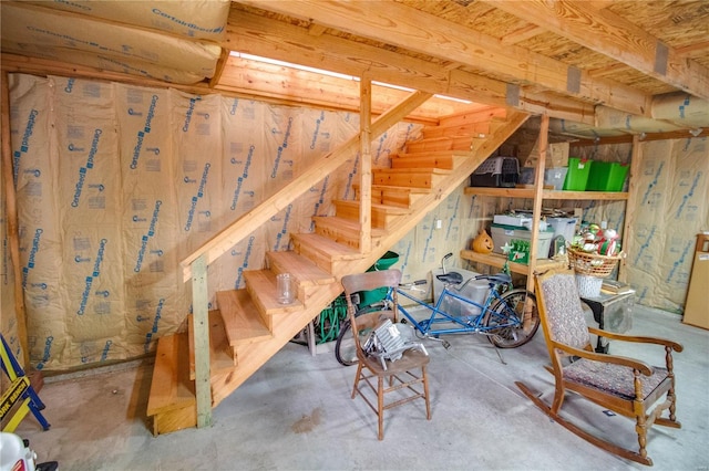 interior space featuring stairs