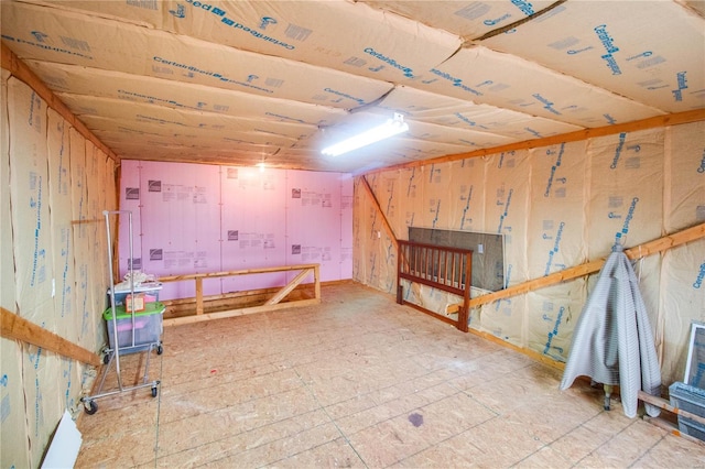 interior space with tile patterned floors