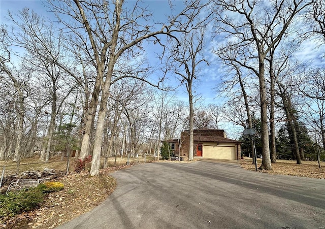 view of road with aphalt driveway