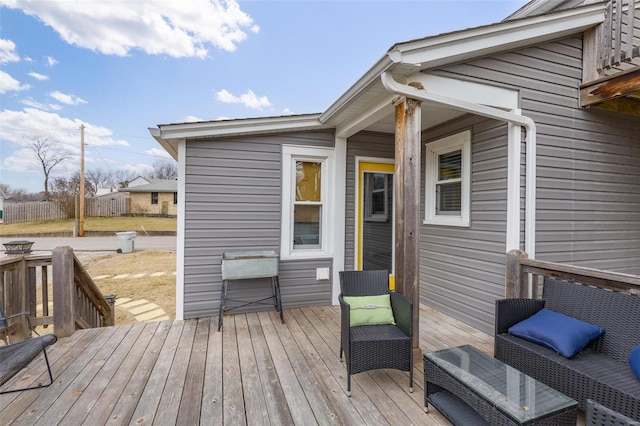 view of wooden deck