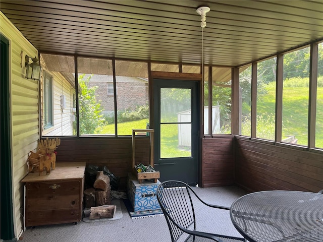 view of sunroom