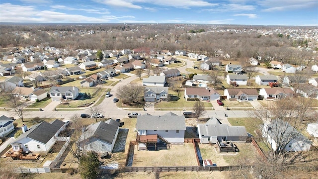 aerial view with a residential view