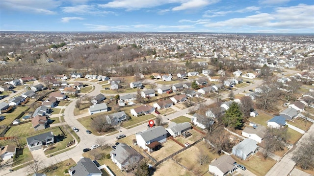 bird's eye view with a residential view