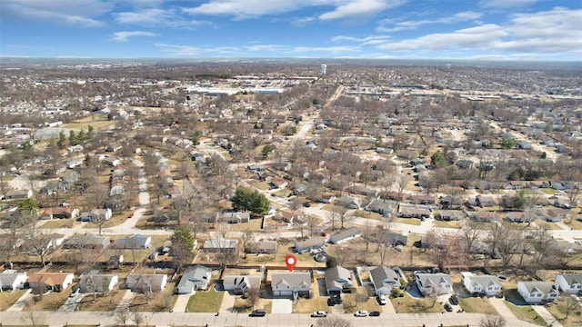 drone / aerial view with a residential view