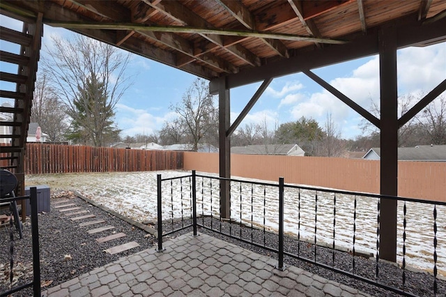 view of patio / terrace with a fenced backyard