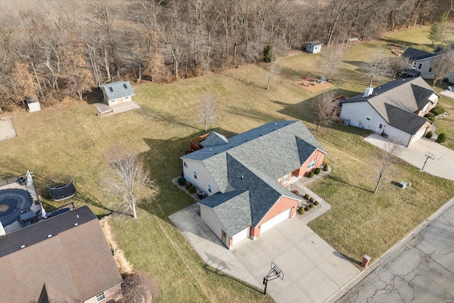 birds eye view of property