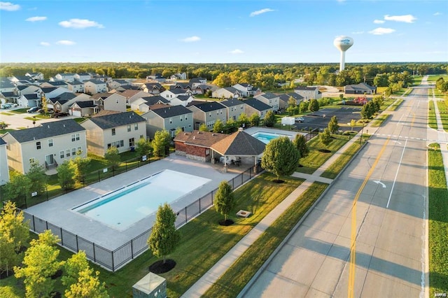 aerial view featuring a residential view