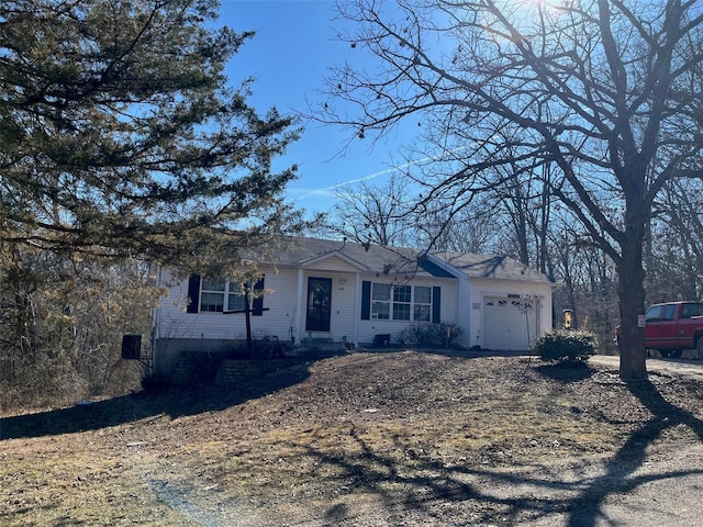 view of front of property with an attached garage