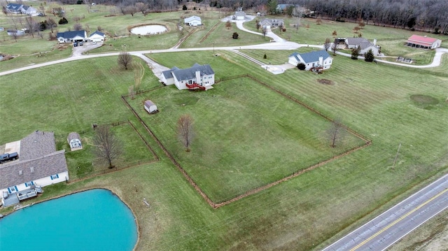 bird's eye view featuring a rural view