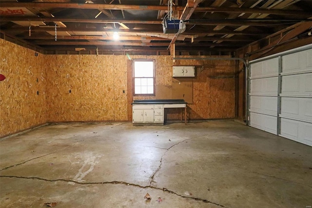 garage featuring a garage door opener