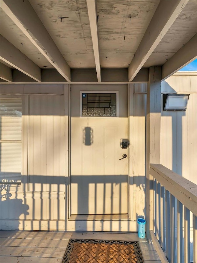 view of doorway to property