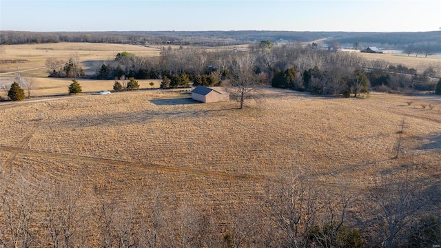 aerial view with a rural view