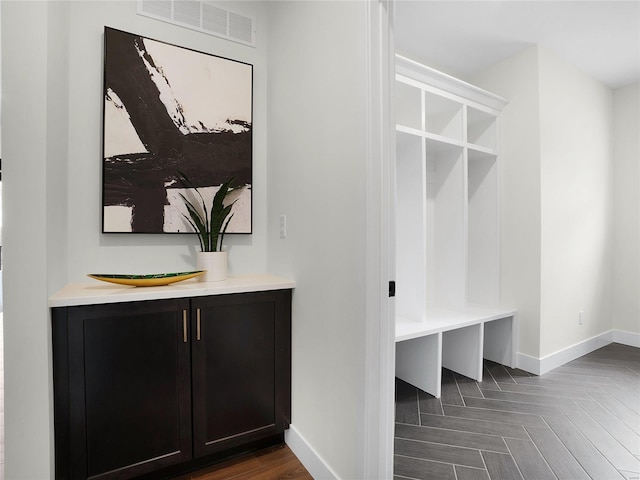 mudroom with baseboards