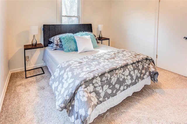 bedroom with carpet floors