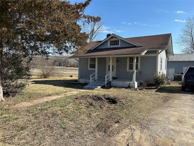 bungalow featuring a porch