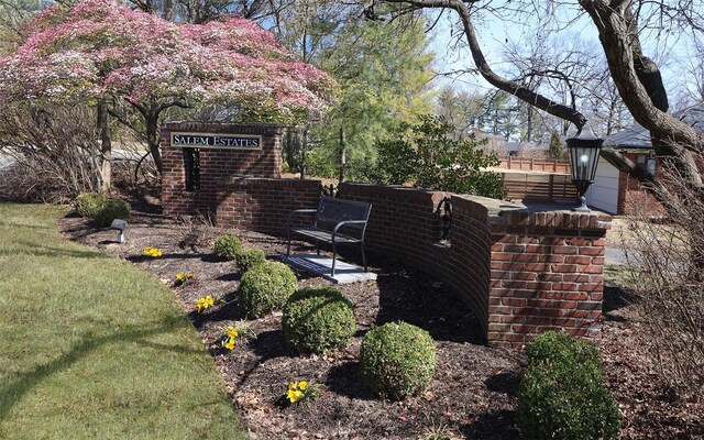 view of community sign