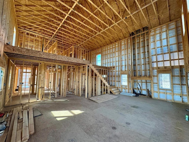 misc room featuring a high ceiling