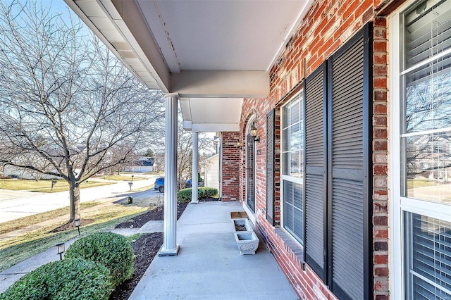 view of patio with a porch