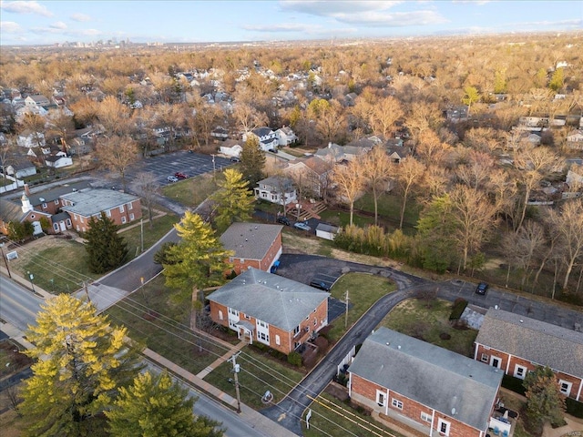 aerial view with a residential view