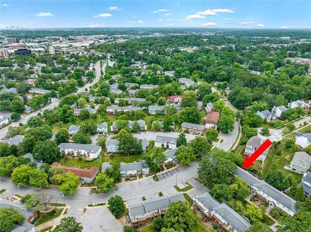 birds eye view of property featuring a residential view